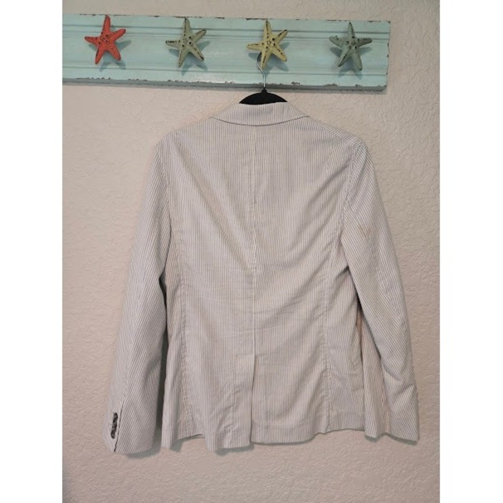 Armani Exchange Light Grey Striped Suit Jacket - Picture 5 of 8